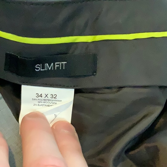 LOUIS RAPHAEL GREY DRESS PANTS (32X34) SLIM FIT - Picture 2 of 2